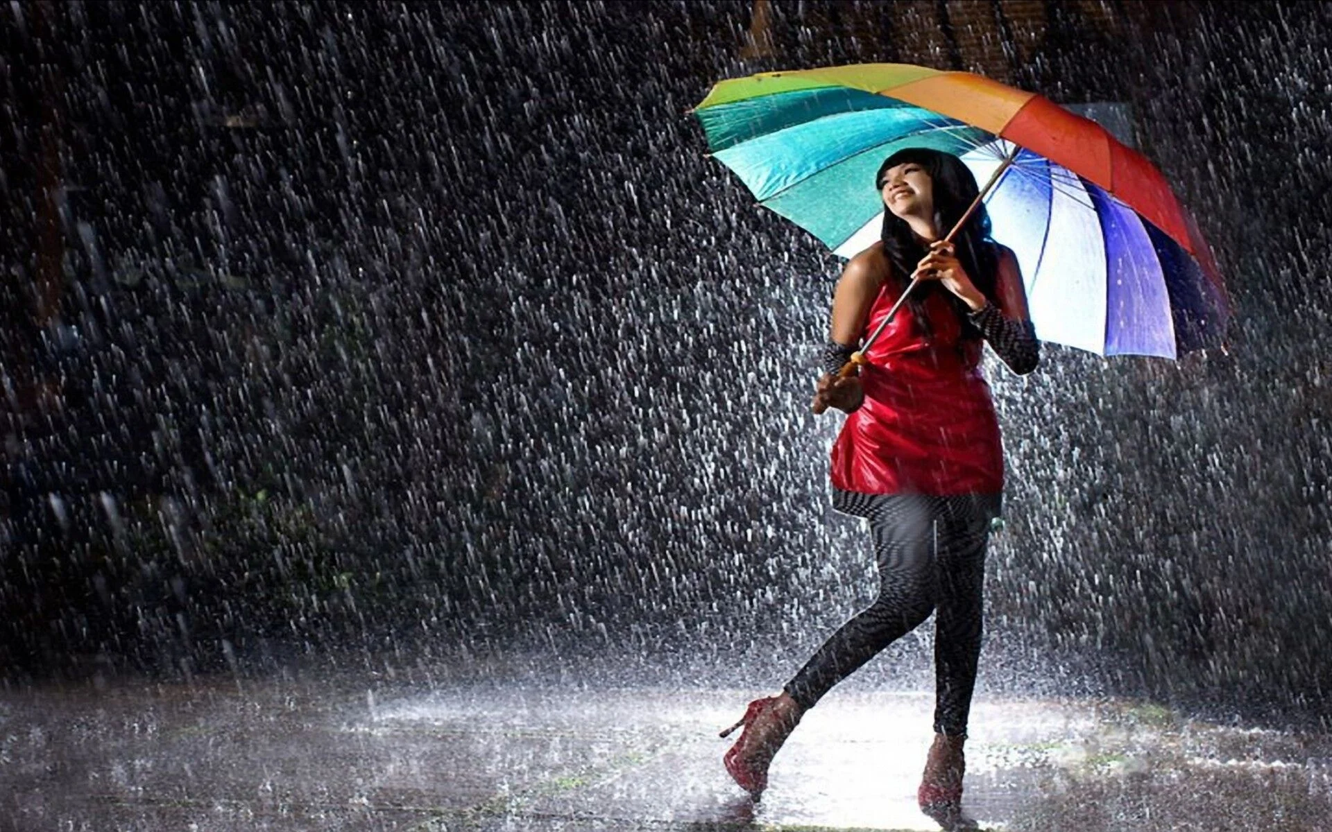 Dance in the rain umbrella